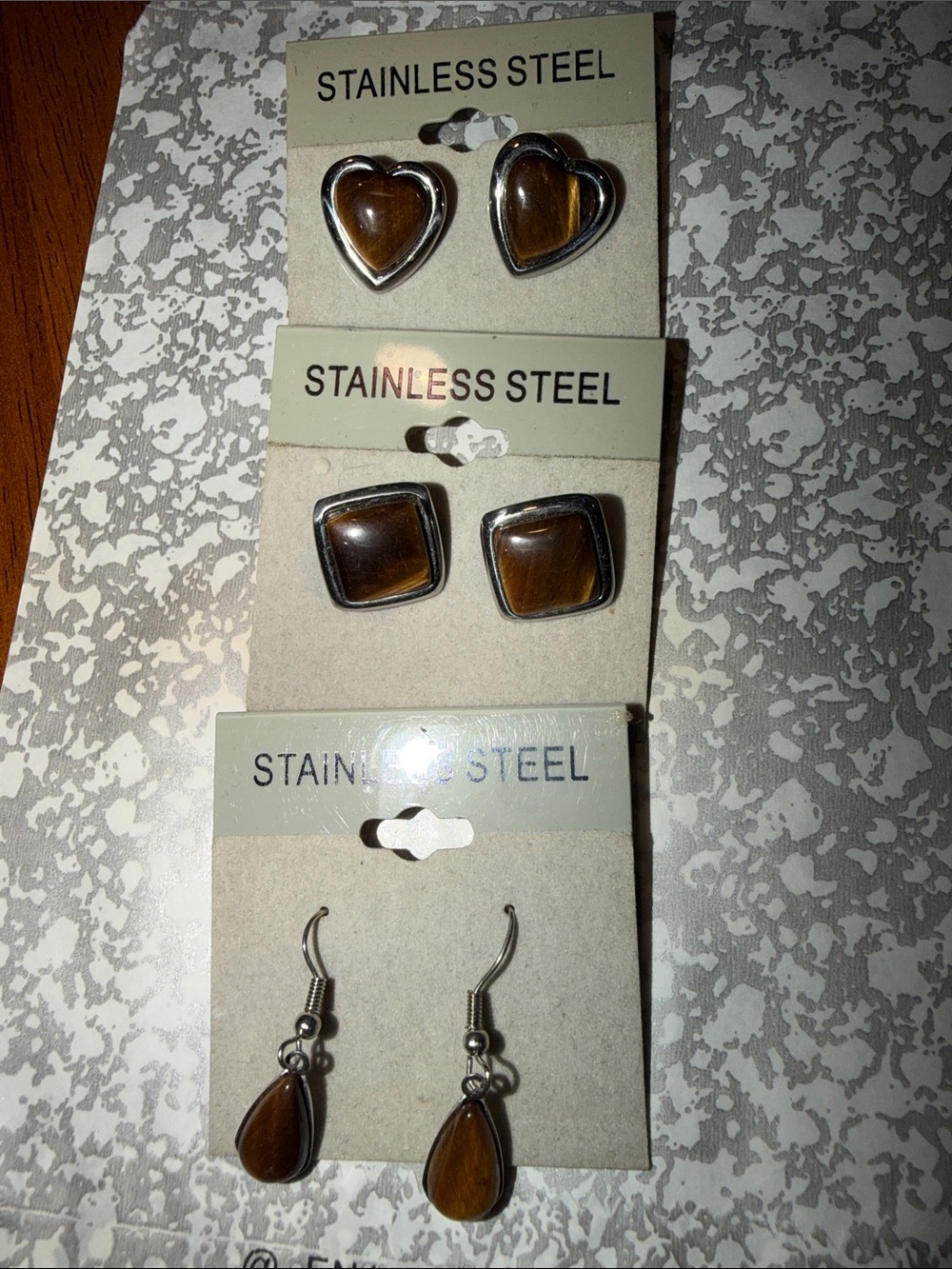 Tiger Eye Accent Earrings